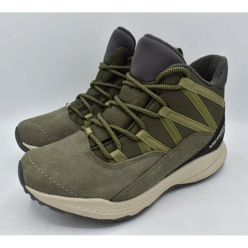 Merrell Women Size 8 Wide Bravada Edge 2 Thermo Demi Olive‎ Suede WP Boots